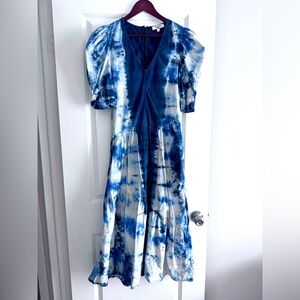 SEA NYC Blue Tie-Dye Maxi Dress